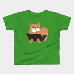 Geek cat Kids T-Shirt